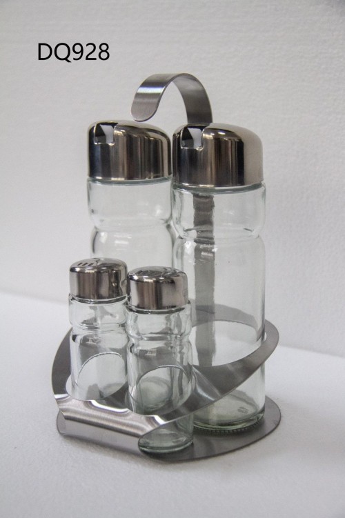 Seasoning Bottle Set with Large and Small Dispensing Options